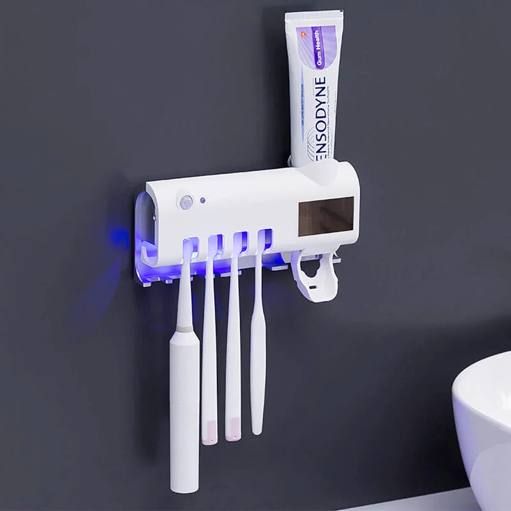 Serenetta™ UV Light Toothbrush Sterilizer with Toothpaste Dispenser