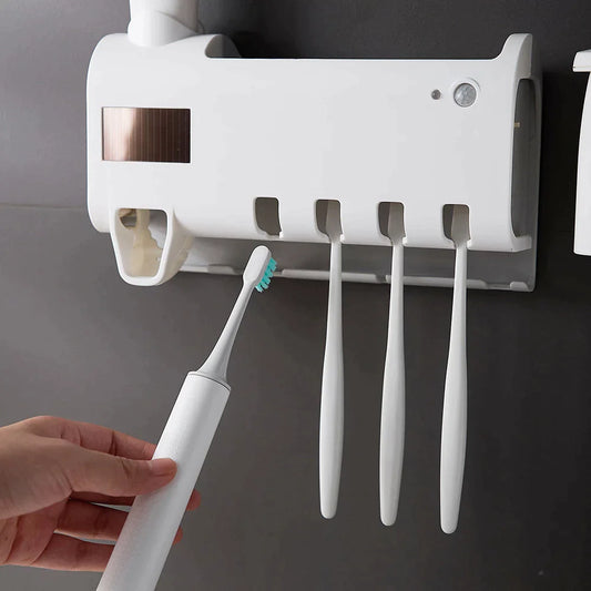 Serenetta™ UV Light Toothbrush Sterilizer with Toothpaste Dispenser